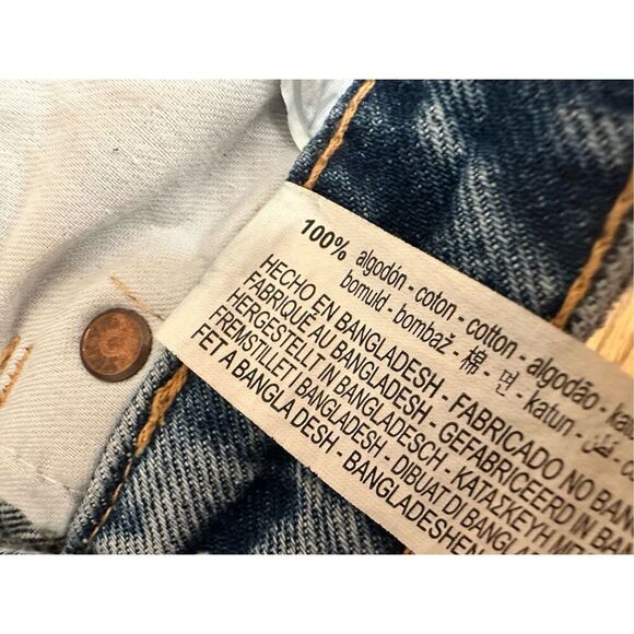 ZARA High Rise Slim Straight Acid Wash Jeans Size 2 - Picture 4 of 5